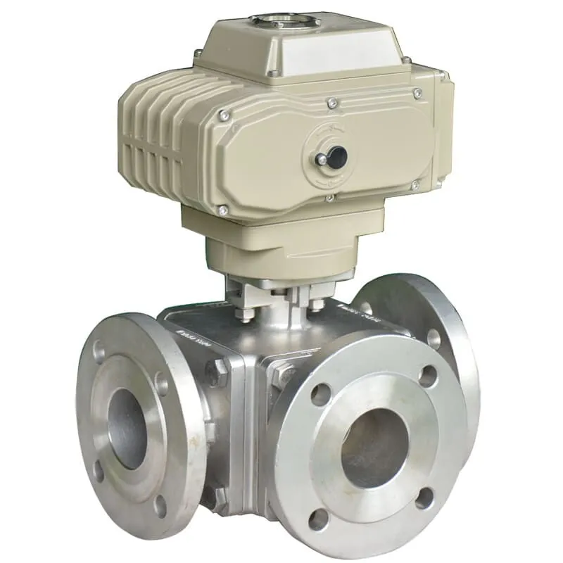 3-Way Electric Ball Control Valve, SS 316L, API 608, 150 LB