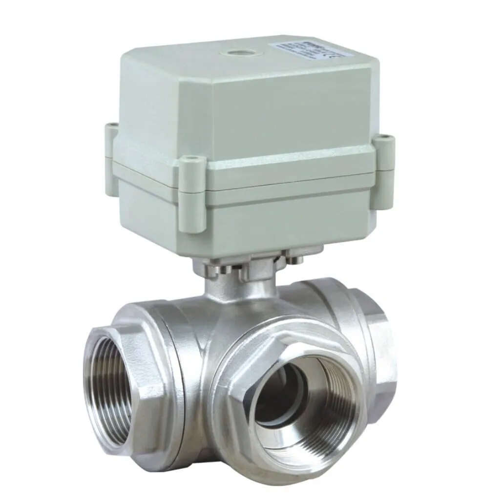 Electric Water Ball Control Valve, 3-Way, DN15-DN25, 150 LB