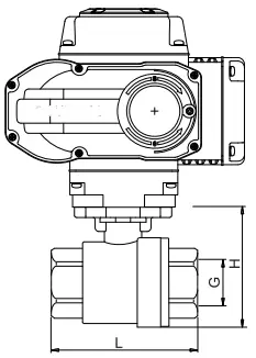 Drawing of Electric Ball Control Valve