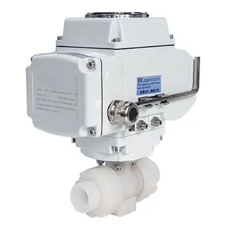 Double Union Electric Ball Control Valve, PVDF, 1/2-4 IN
