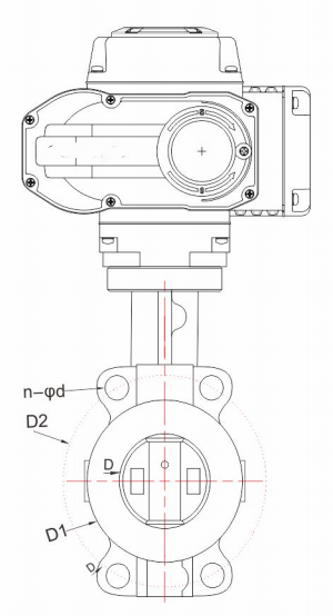 Drawing of Butterfly Control Valve