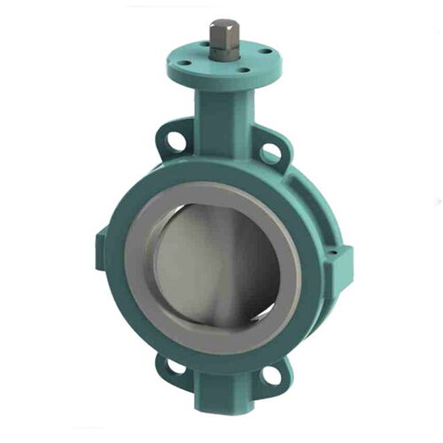 PFA Lined Butterfly Control Valve, PN6-PN16, WCB, 2-24 Inch