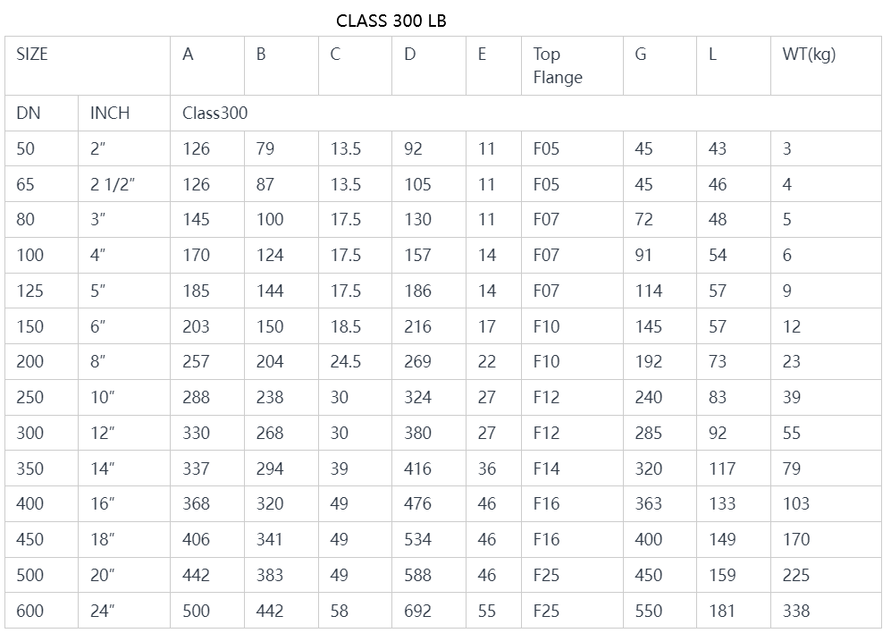 CLASS 300 LB CLASS 300 LB