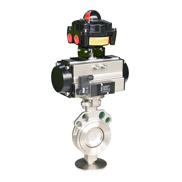Pneumatic Butterfly Control Valve, ASTM A351 CF8, 2-40 IN Pneumatic Butterfly Control Valve, ASTM A351 CF8, 2-40 IN