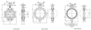 Drawing of Butterfly Control Valve