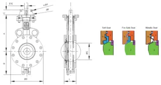 Drawing of Butterfly Control Valve