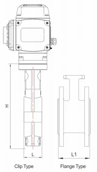 Drawing of Butterfly Control Valve