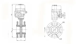 Drawing of Butterfly Control Valve