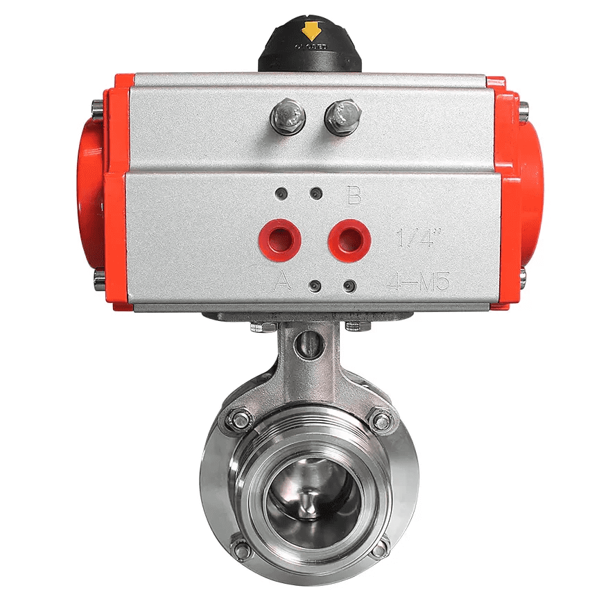 Sanitary Pneumatic Butterfly Control Valve, SS 316, DN8 PN16