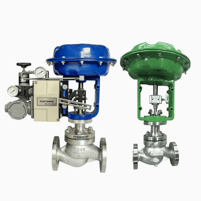 Electro-Pneumatic Cage Globe Control Valves, Carbon Steel