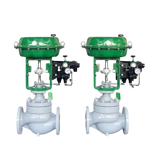 Pneumatic Balanced Cage Control Valves, WCB, DN80, PN25