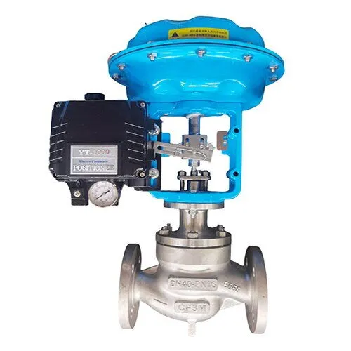 ASTM A351 CF3M Globe Control Valve, DN40, PN16, Cage Guided