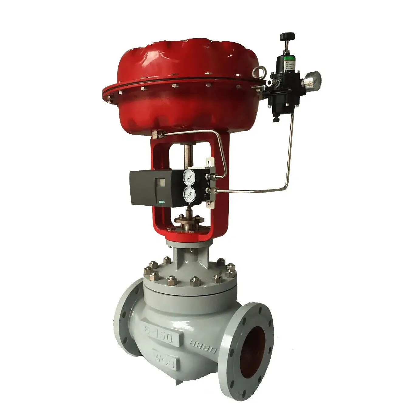 Pneumatic Pressure Balanced Globe Control Valve, 6 IN, 150 LB