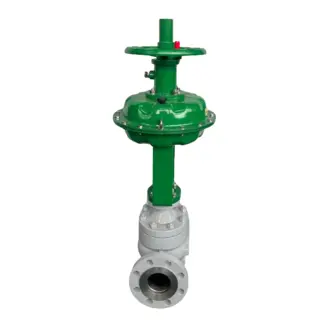 Pneumatic Balanced Globe Control Valve, JIS SCPH2, DN80, 20K