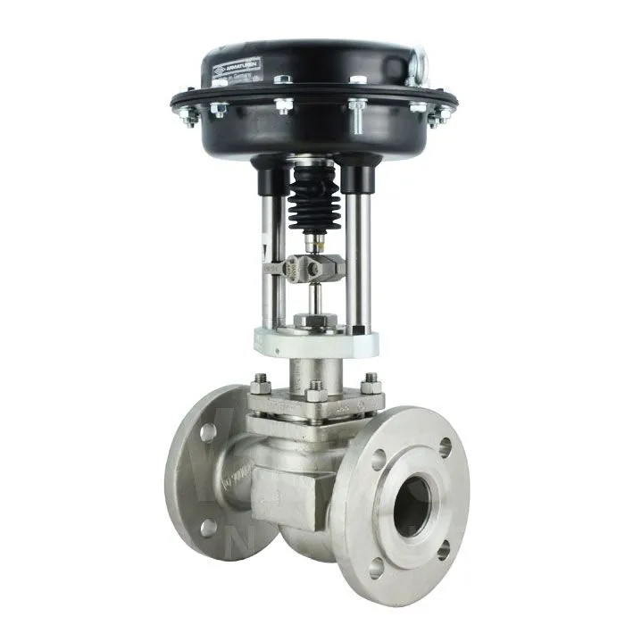 Nodular Iron Pneumatic Globe Control Valve, 1/2-4 IN, PN25