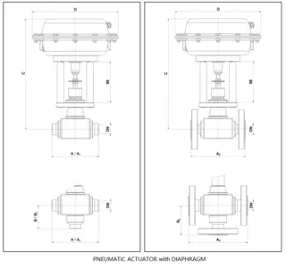 PNEUMATIC ACTUATOR with DIAPHRAGM