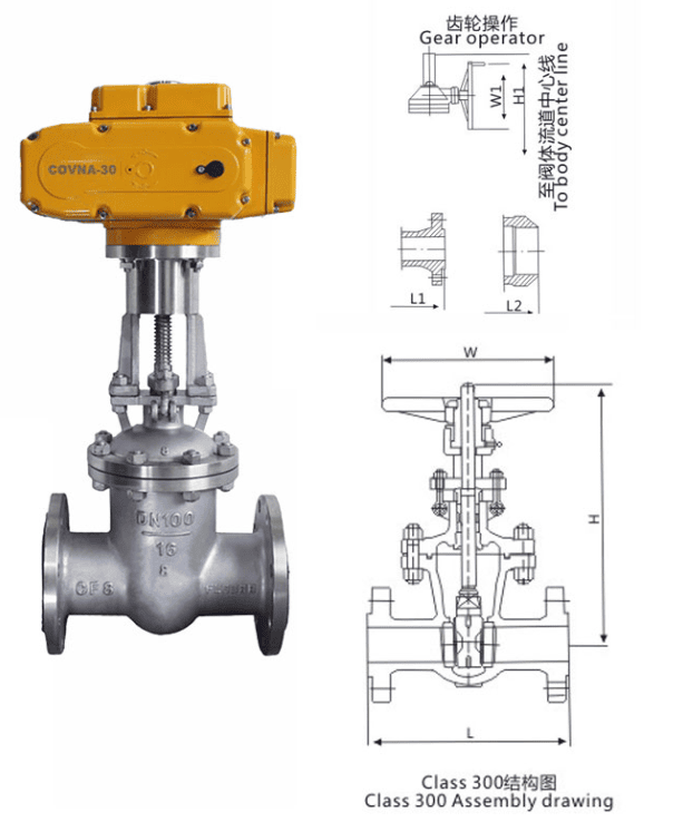 Drawing for Electric Gate Valve Drawing for Electric Gate Valve