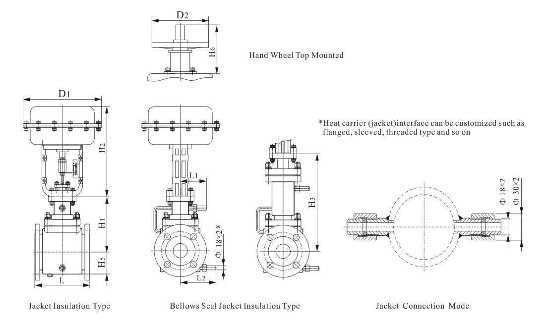 Drawing for Steam Jacketed Control Valve