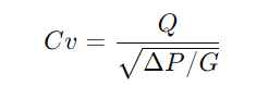 Determine Flow Coefficient (Cv)
