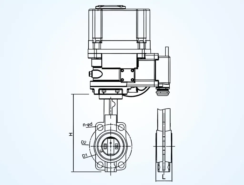 Explosion-Proof Electric Wafer Type Butterfly Valve Explosion-Proof Electric Wafer Type Butterfly Valve