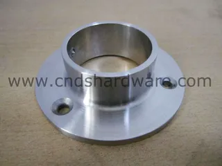 Stainless Steel Railing Base Flange | Round Handrail Mounting Bracket