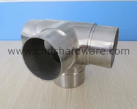 stainless handrail Flush connector 4-way