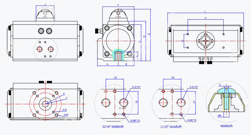 Drawing for Pneumatic Actuator