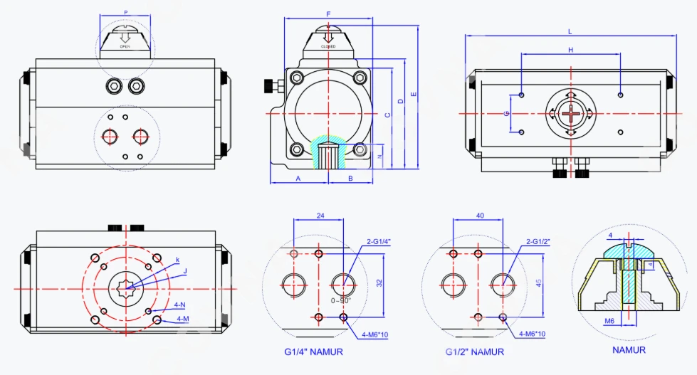 Drawing for Pneumatic Actuator