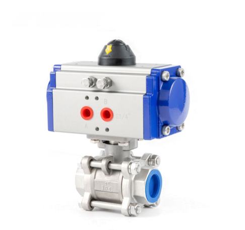 Pneumatic ball control valve