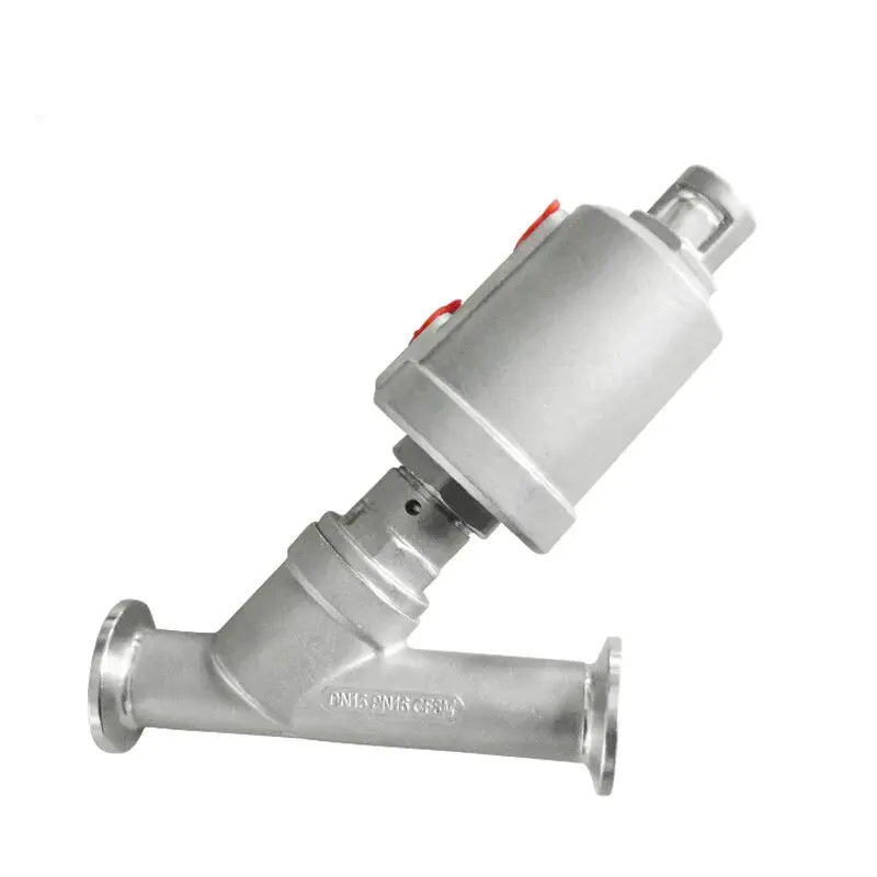 Pneumatic Angle Seat Control Valve, ASTM A351 CF8M, 1/2-3 IN