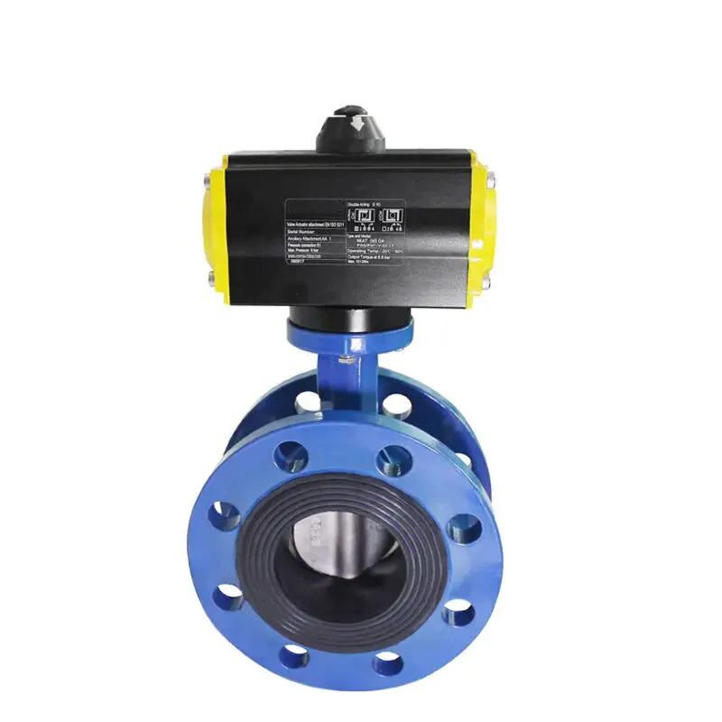 Pneumatic Butterfly Control Valve, Cast Iron, 2-20 IN, Wafer