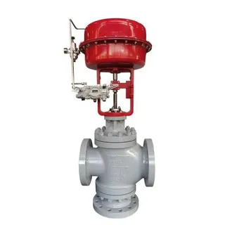 Three Way Diaphragm Control Valve, ASTM A217 WC6, 3/4-14 IN