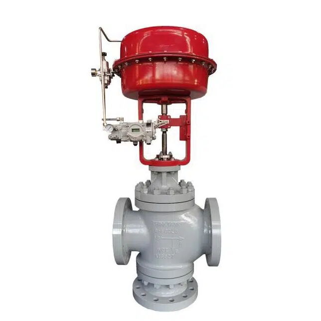 Three Way Diaphragm Control Valve, ASTM A217 WC6, 3/4-14 IN