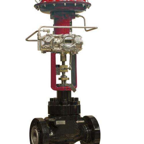Cage Guided Angle Control Valve, A352 LCC, 2 Inch, 2500 LB