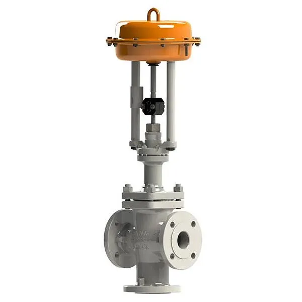 Pneumatic 3 Way Control Valve, Ductile Iron, 1/2-3 IN, 300 LB