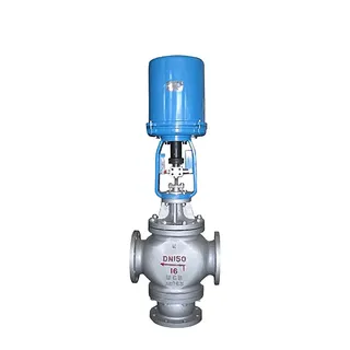 Electric 3 Way Control Valve, ASTM A216 WCB, 6 Inch, 150 LB