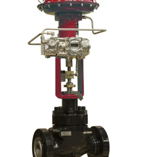 Cage Guided Angle Control Valve, A352 LCC, 2 Inch, 2500 LB