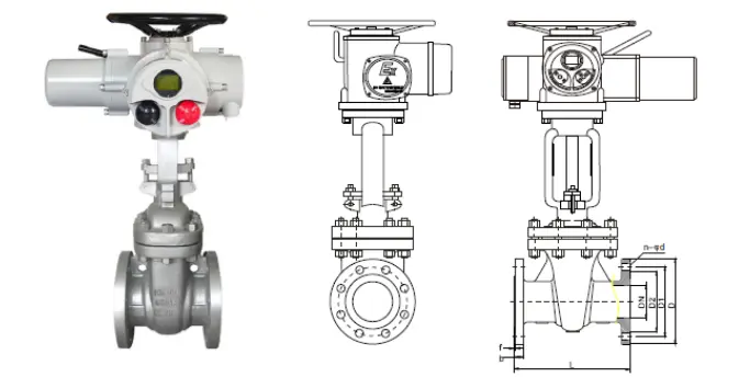 Multi-turn Electric Control Valve Main Outline and Structure 