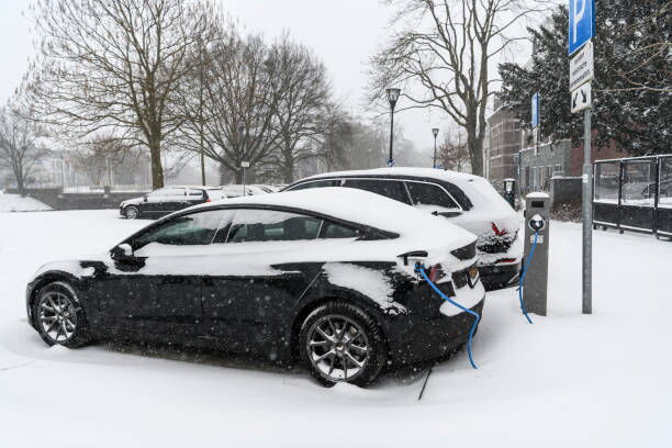 EV Charger in Winter EV Charger in Winter