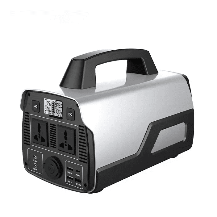 500W Portable Power Station, 518Wh/140000mAh, 2 AC Sockets