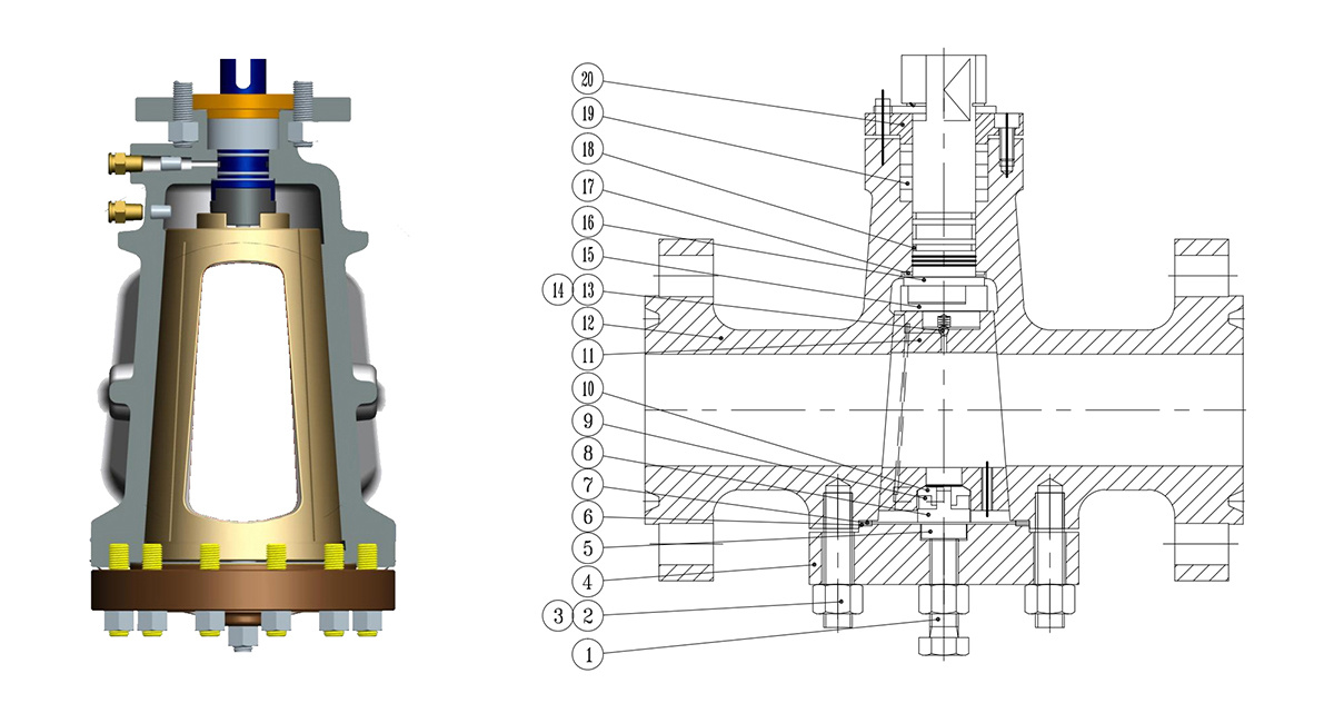 Lubricated Plug Valve Design Drawing