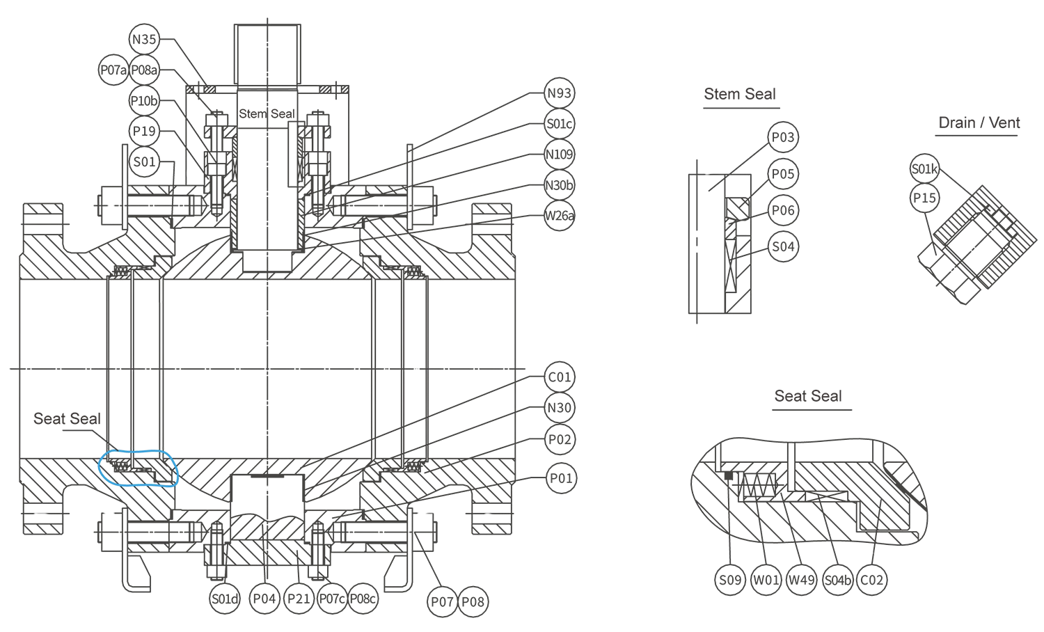 Metal-Seated Trunnion Mounted Ball Valve