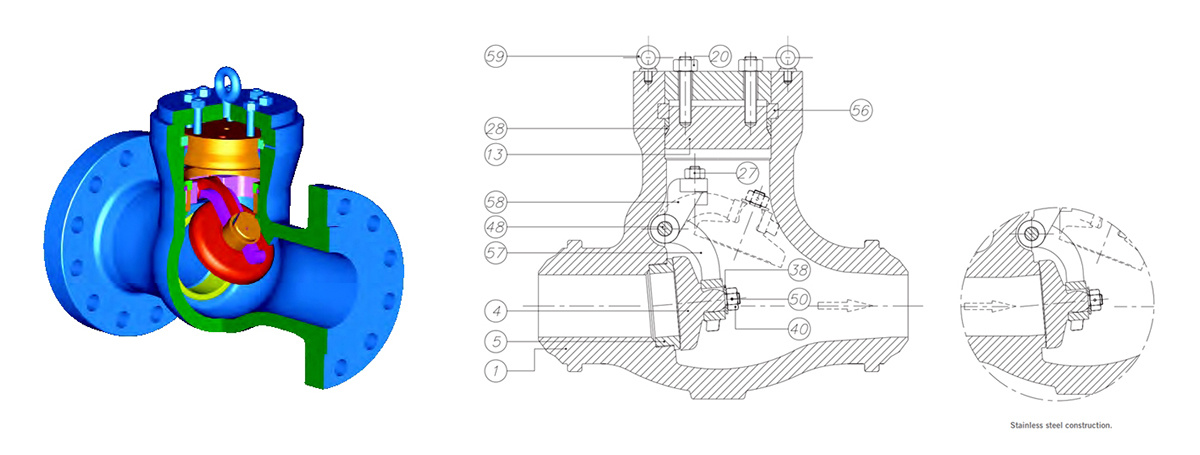 Pressure Seal Bonnet Check Valve Design Drawing Pressure Seal Bonnet Check Valve Design Drawing