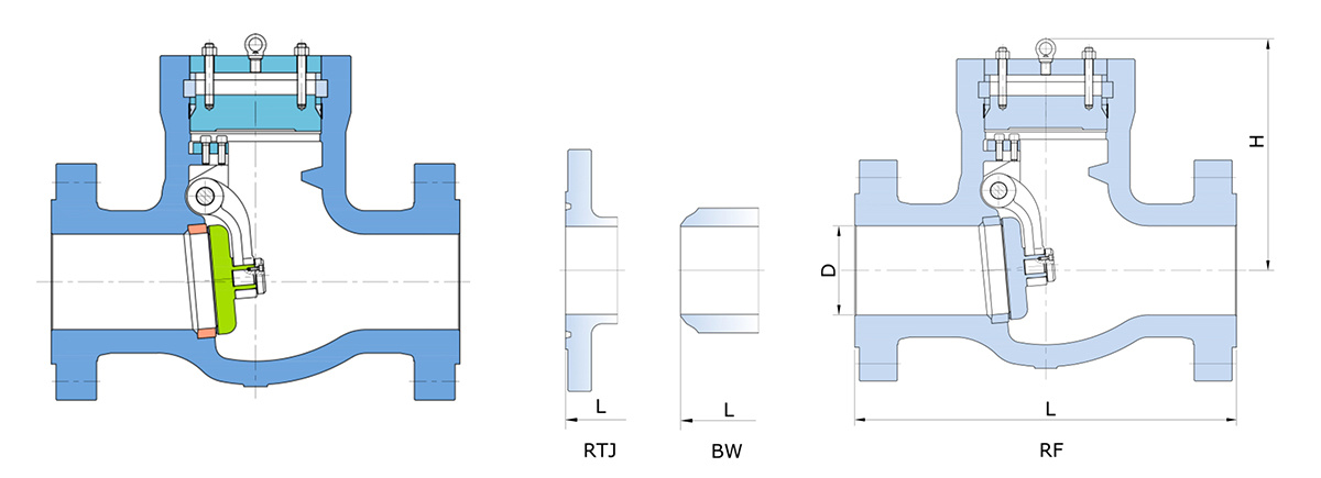 Pressure Seal Bonnet Check Valve End Connection Pressure Seal Bonnet Check Valve End Connection