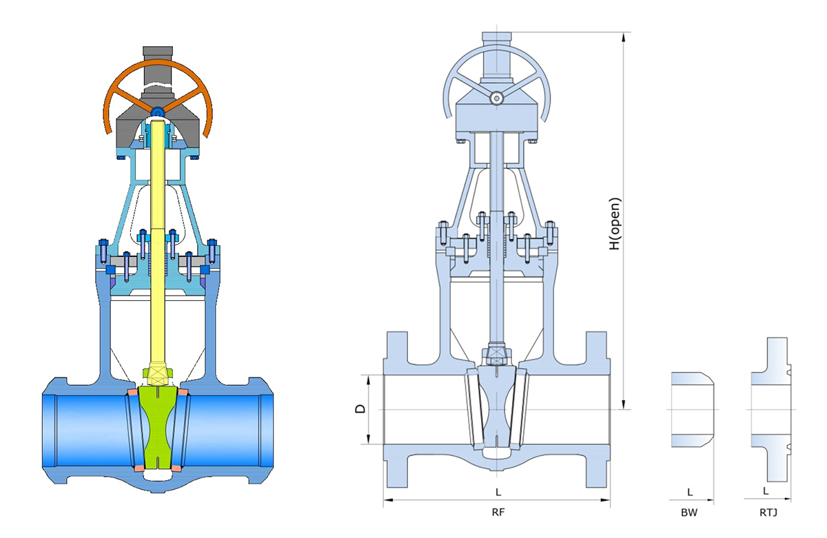 Pressure Seal Bonnet Gate Valve End Connections Pressure Seal Bonnet Gate Valve End Connections