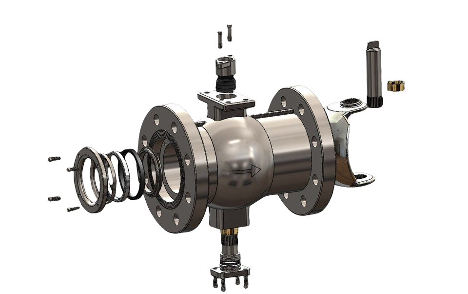 Segment Ball Valve Exploded View