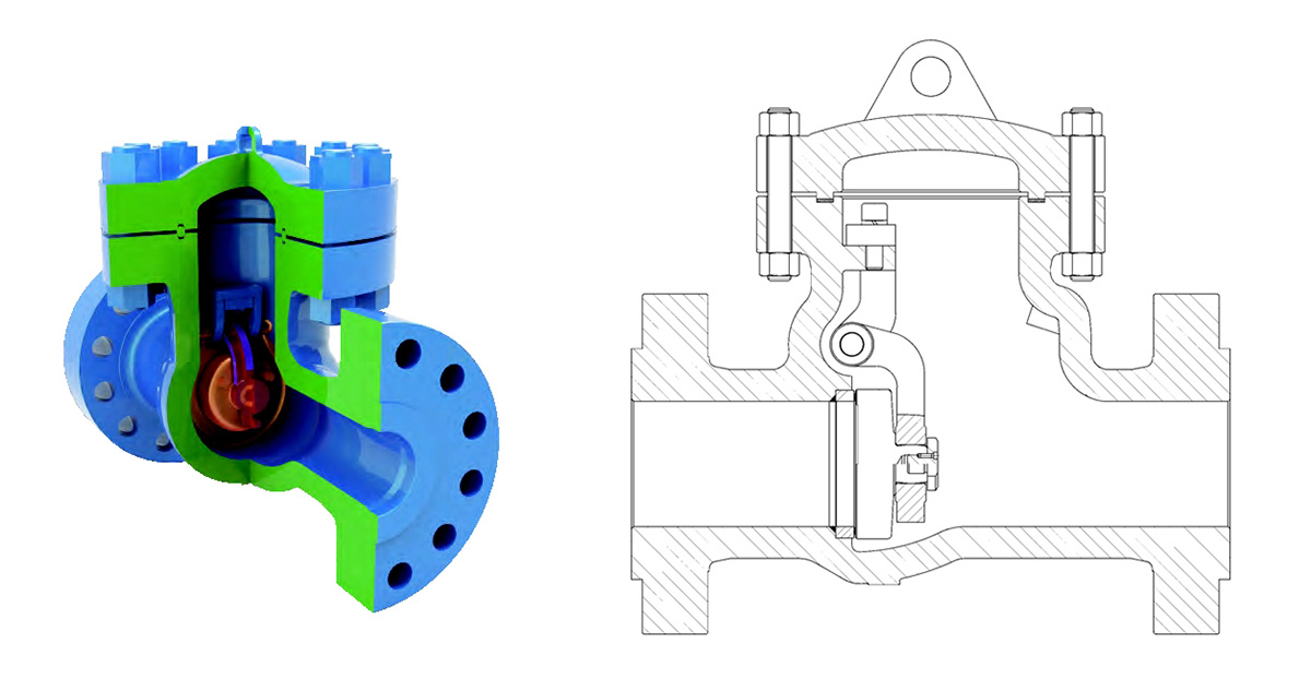 Swing Check Valve Design Drawing Swing Check Valve Design Drawing