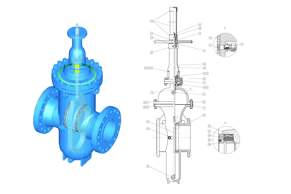 Through Conduit Gate Valve Structural Diagram Through Conduit Gate Valve Structural Diagram