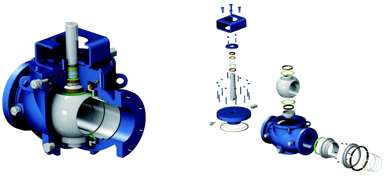 Top Entry Ball Valve Exploded View