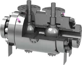 Double Block and Bleed Ball Valve Cross Section